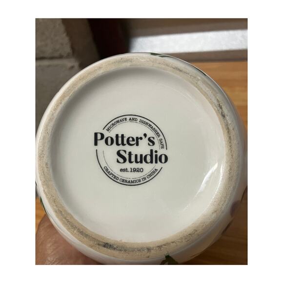 Potter’s Studio Floral Mug Purple Flowers Stoneware Round Cup Dishwasher Safe - Picture 6 of 8